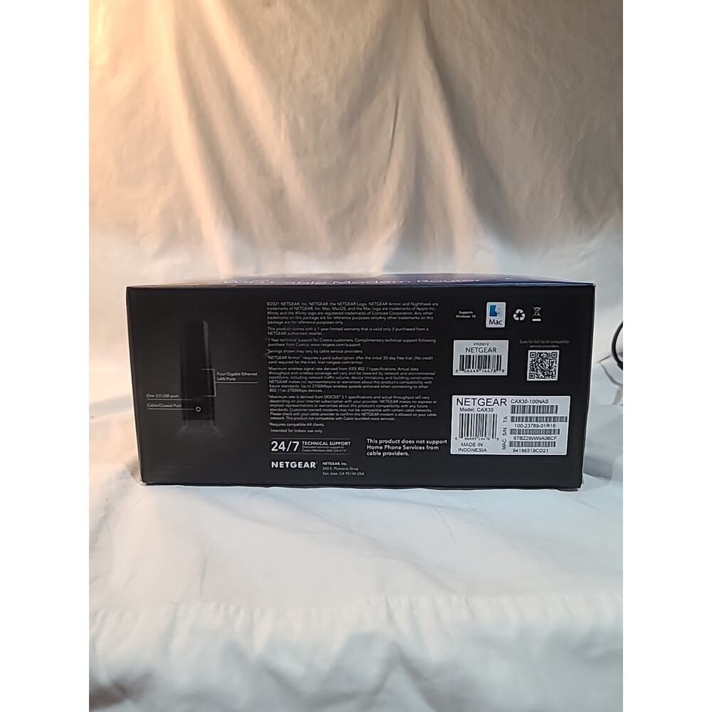 Netgear Nighthawk AX6 Cable Modem Router.AX2700, WiFi 6,DOCSIS 3.1. NIB - Picture 4 of 5